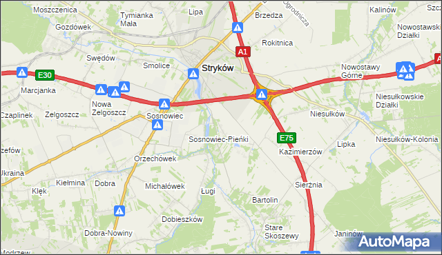 mapa Cesarka, Cesarka na mapie Targeo