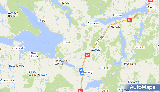 mapa Chojniak gmina Ełk, Chojniak gmina Ełk na mapie Targeo