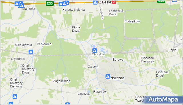 mapa Chotyłów, Chotyłów na mapie Targeo