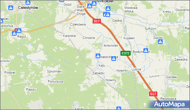 mapa Chrząszczówka, Chrząszczówka na mapie Targeo