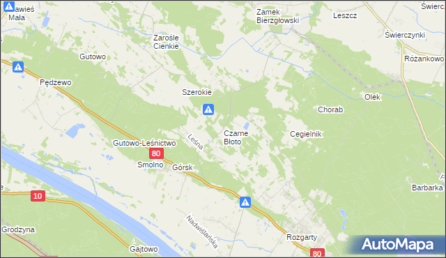 mapa Czarne Błoto, Czarne Błoto na mapie Targeo