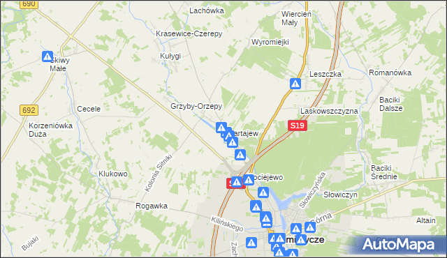mapa Czartajew, Czartajew na mapie Targeo