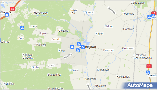 mapa Czerniejewo, Czerniejewo na mapie Targeo