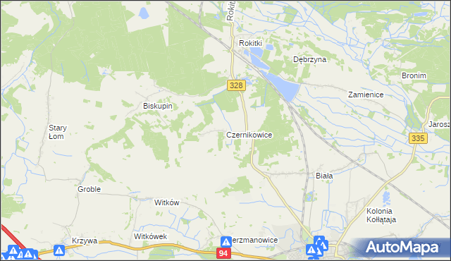 mapa Czernikowice, Czernikowice na mapie Targeo