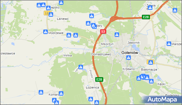 mapa Domastryjewo, Domastryjewo na mapie Targeo