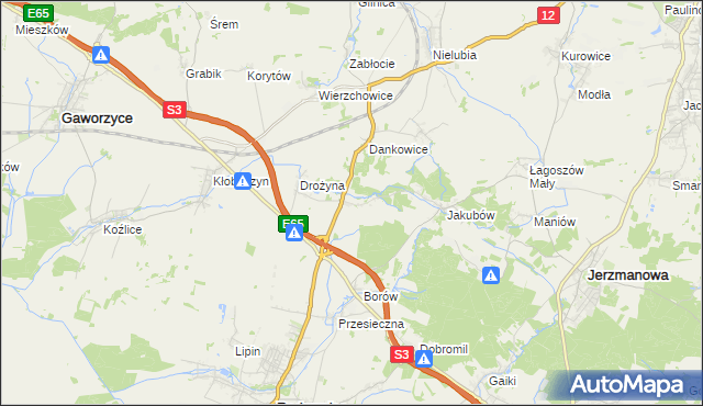 mapa Drożów, Drożów na mapie Targeo