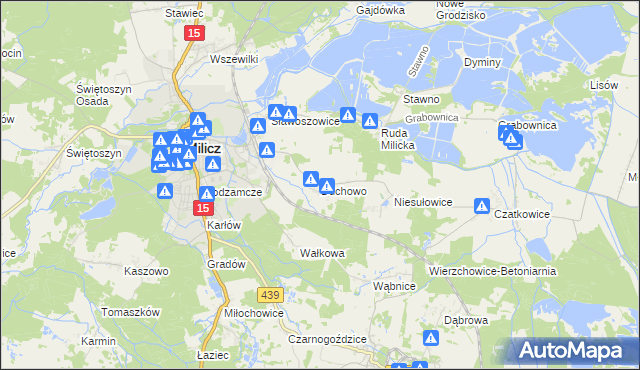 mapa Duchowo, Duchowo na mapie Targeo