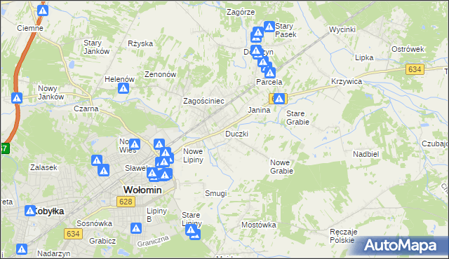 mapa Duczki, Duczki na mapie Targeo