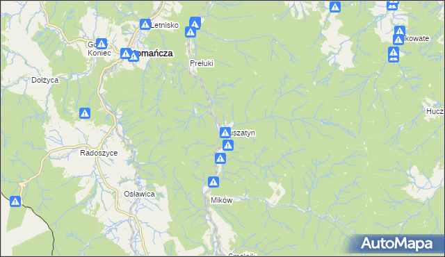 mapa Duszatyn, Duszatyn na mapie Targeo