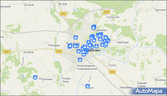 mapa Działdowo, Działdowo na mapie Targeo