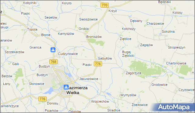 mapa Gabułtów, Gabułtów na mapie Targeo