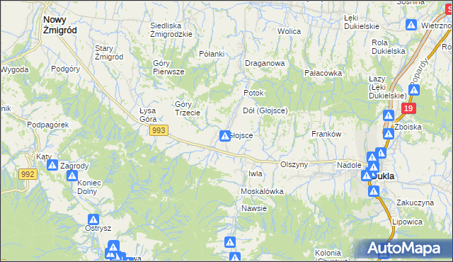 mapa Głojsce, Głojsce na mapie Targeo