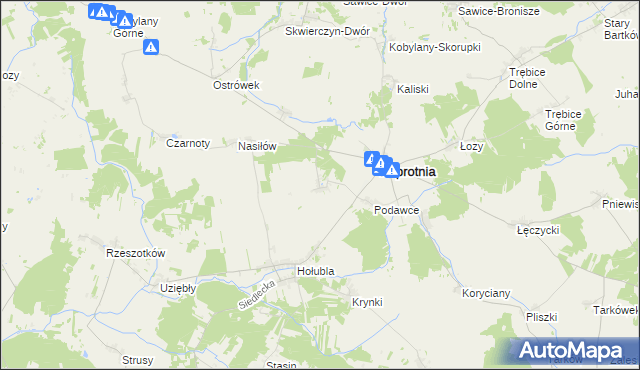 mapa Grabowiec gmina Paprotnia, Grabowiec gmina Paprotnia na mapie Targeo