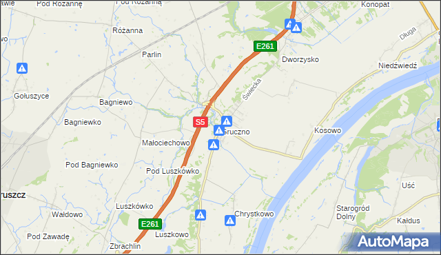 mapa Gruczno, Gruczno na mapie Targeo