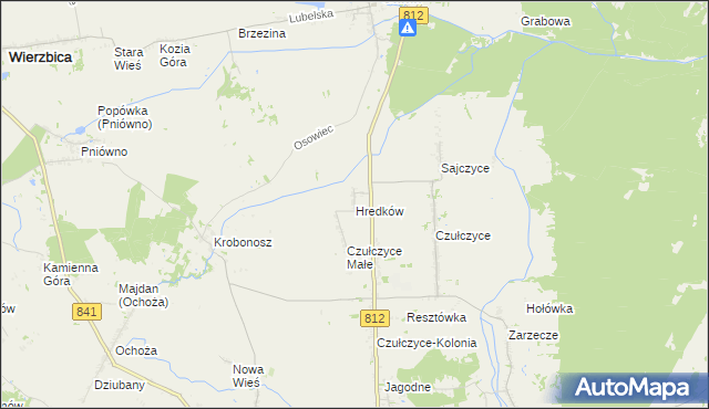mapa Hredków, Hredków na mapie Targeo