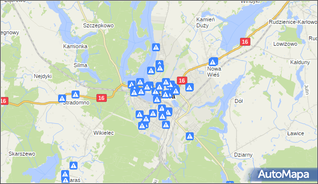 mapa Iława, Iława na mapie Targeo