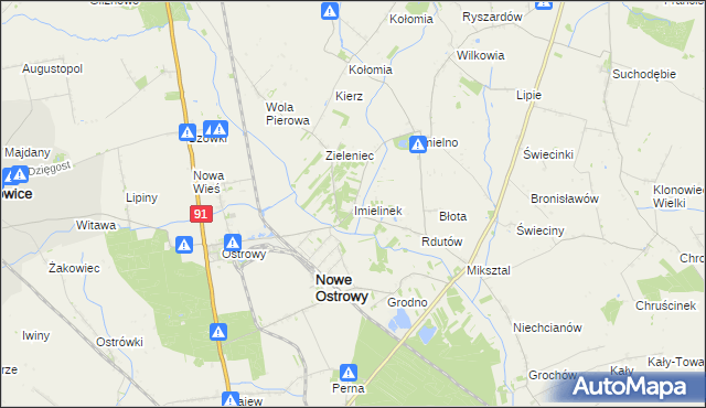 mapa Imielinek, Imielinek na mapie Targeo