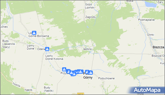 mapa Jedlinki, Jedlinki na mapie Targeo