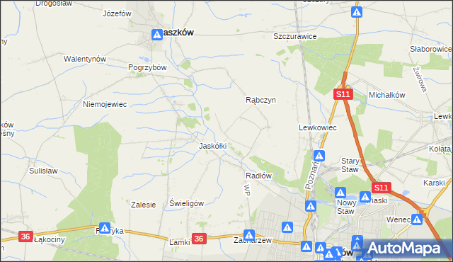 mapa Jelitów gmina Raszków, Jelitów gmina Raszków na mapie Targeo