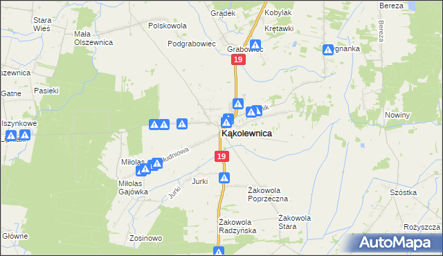 mapa Kąkolewnica, Kąkolewnica na mapie Targeo