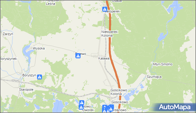 mapa Kaława, Kaława na mapie Targeo