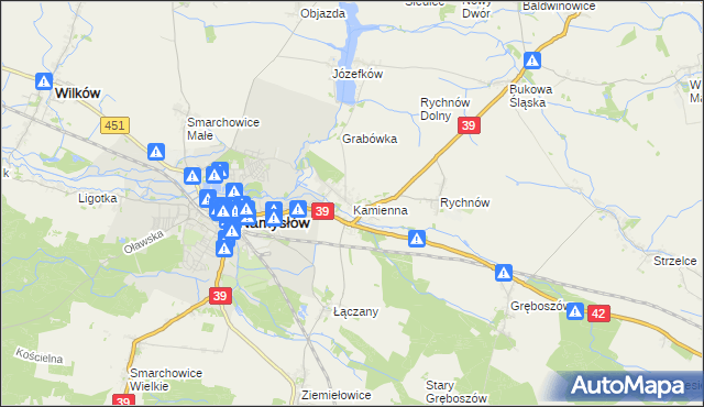 mapa Kamienna gmina Namysłów, Kamienna gmina Namysłów na mapie Targeo