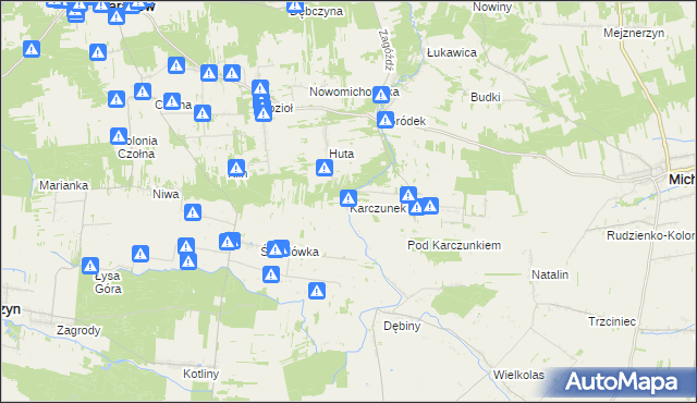 mapa Karczunek gmina Baranów, Karczunek gmina Baranów na mapie Targeo