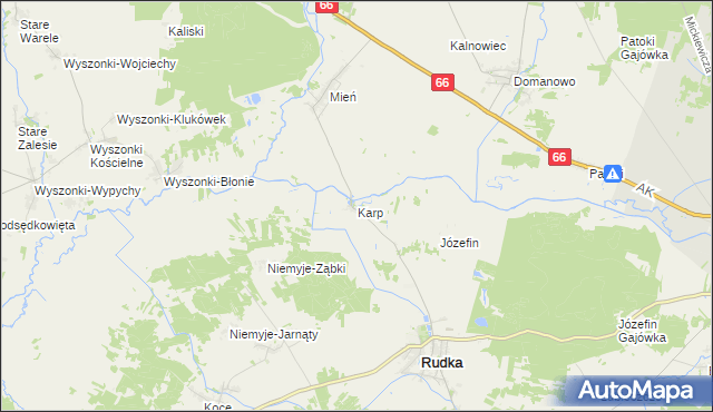 mapa Karp gmina Rudka, Karp gmina Rudka na mapie Targeo