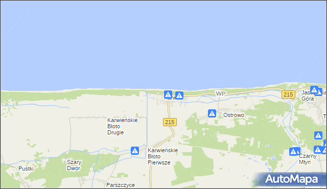 mapa Karwia, Karwia na mapie Targeo