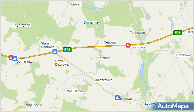 mapa Karznica, Karznica na mapie Targeo