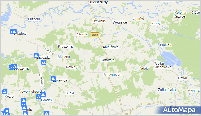 mapa Katarzyn, Katarzyn na mapie Targeo