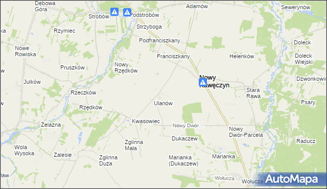 mapa Kawęczyn B, Kawęczyn B na mapie Targeo