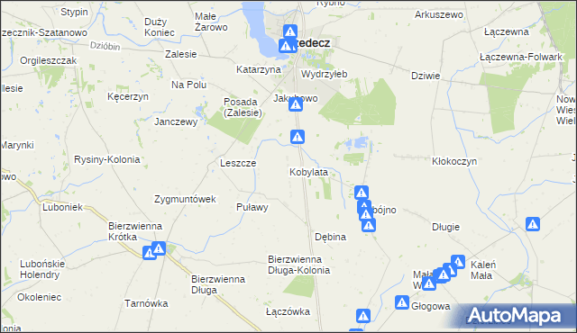 mapa Kobylata, Kobylata na mapie Targeo