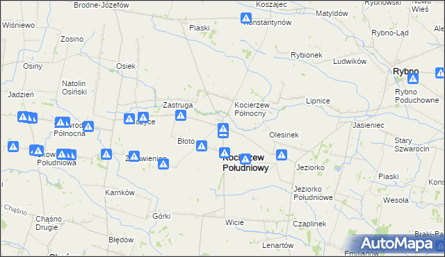mapa Kocierzew Kościelny, Kocierzew Kościelny na mapie Targeo