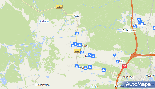 mapa Krępsko gmina Goleniów, Krępsko gmina Goleniów na mapie Targeo