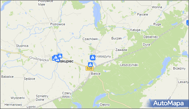 mapa Krotoszyny, Krotoszyny na mapie Targeo