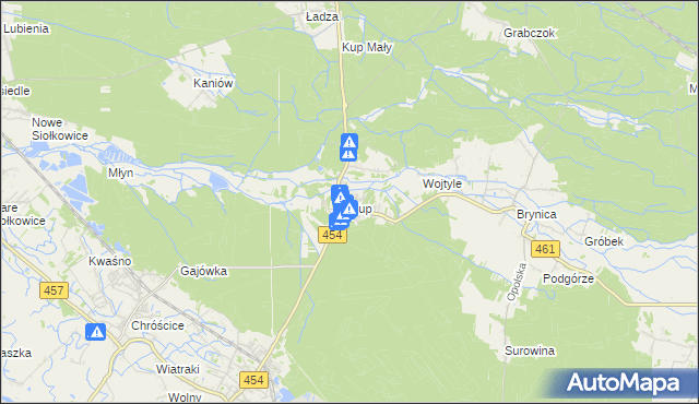 mapa Kup, Kup na mapie Targeo