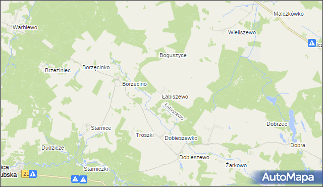 mapa Łabiszewo, Łabiszewo na mapie Targeo