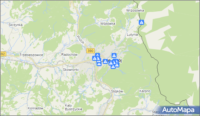 mapa Lądek-Zdrój, Lądek-Zdrój na mapie Targeo
