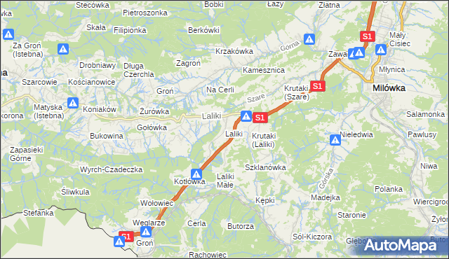 mapa Laliki, Laliki na mapie Targeo