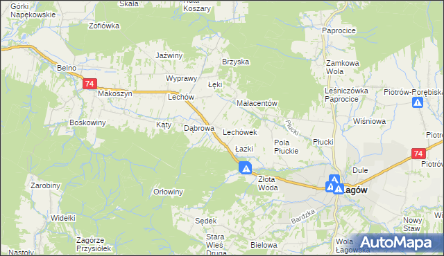 mapa Lechówek, Lechówek na mapie Targeo
