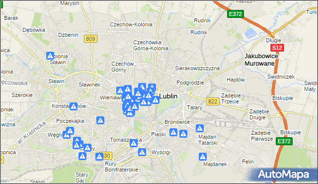mapa Lublina, Lublin na mapie Targeo