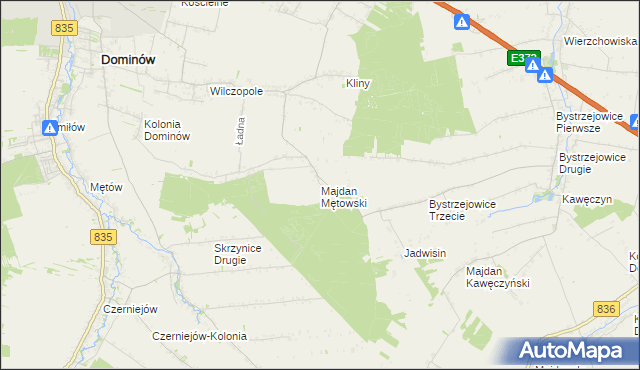 mapa Majdan Mętowski, Majdan Mętowski na mapie Targeo