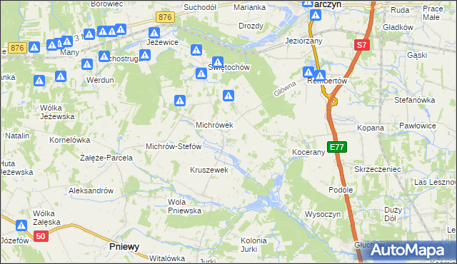 mapa Michrów, Michrów na mapie Targeo