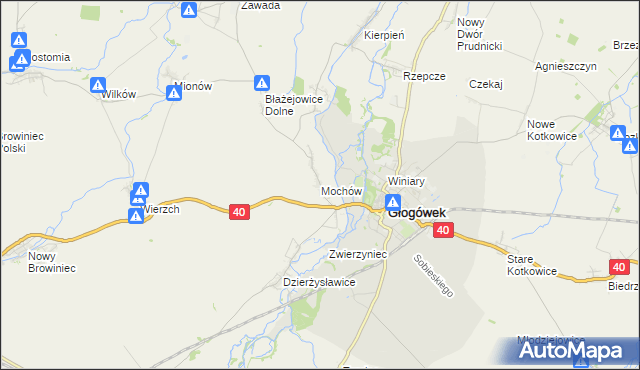 mapa Mochów, Mochów na mapie Targeo