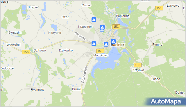 mapa Moczkowo, Moczkowo na mapie Targeo