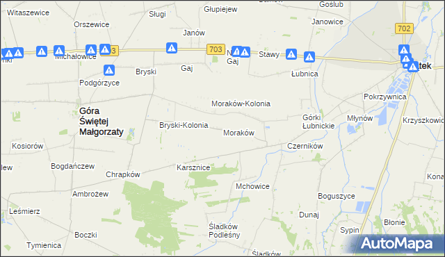 mapa Moraków, Moraków na mapie Targeo