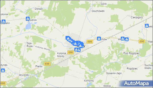 mapa Mordy, Mordy na mapie Targeo