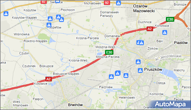 mapa Moszna-Parcela, Moszna-Parcela na mapie Targeo