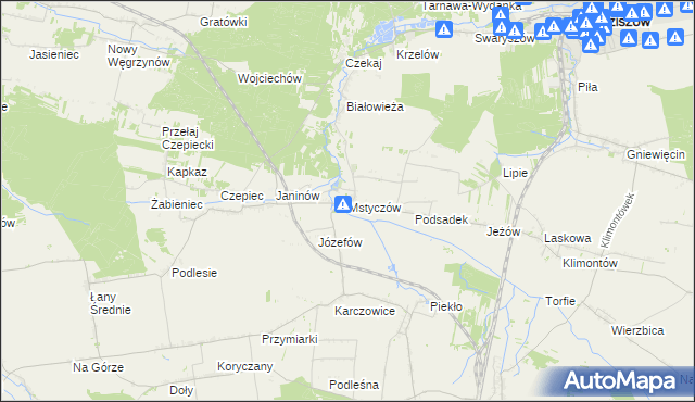 mapa Mstyczów, Mstyczów na mapie Targeo